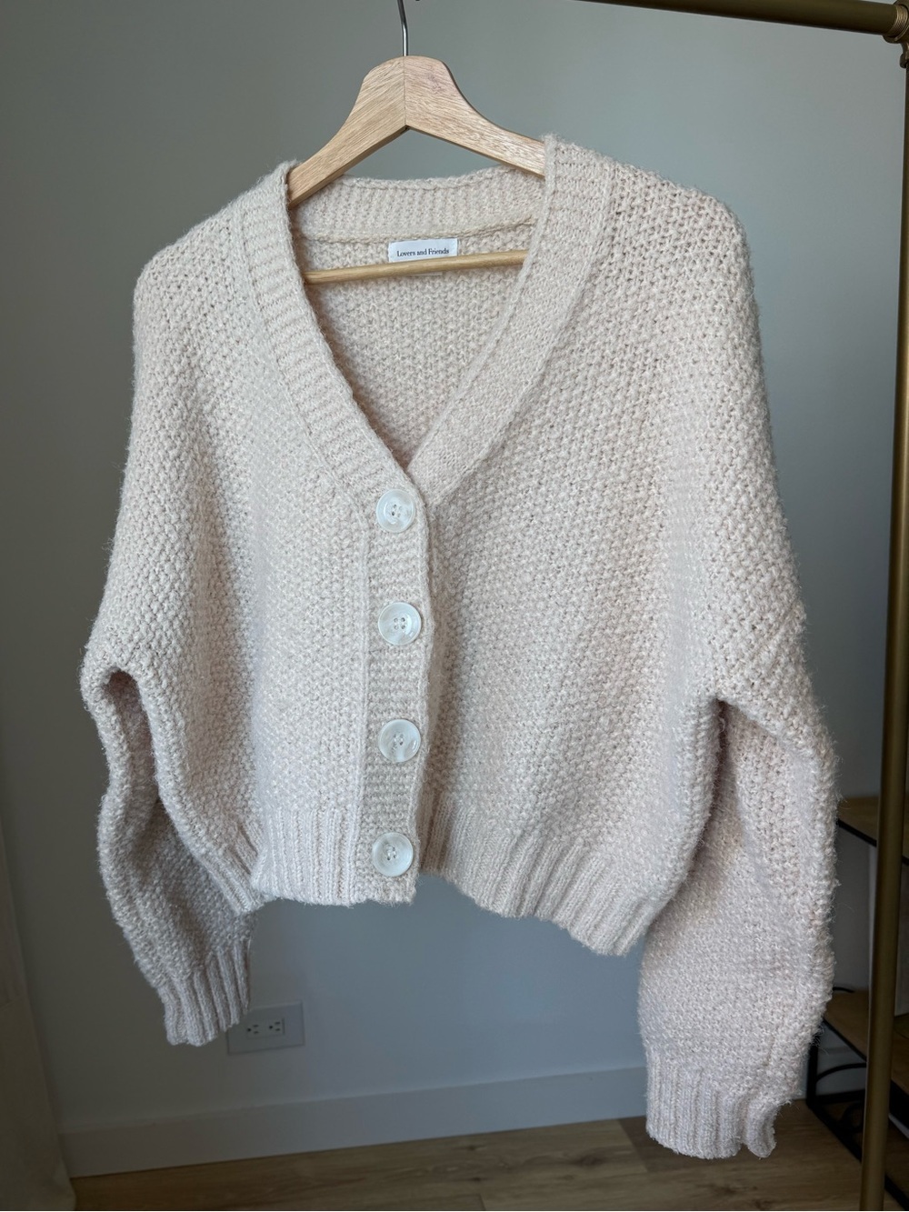 Lovers and Friends Cream Knit
Cardigan Cozy Soft Minimal Chic, S